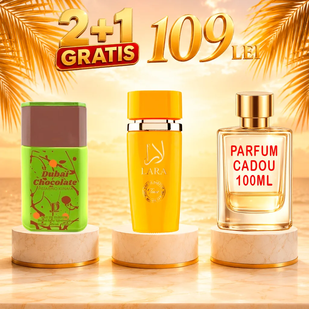 Pachet 3 Parfumuri + Aswad Noir + Dubai Chocolate + 1 x Parfum Cadou