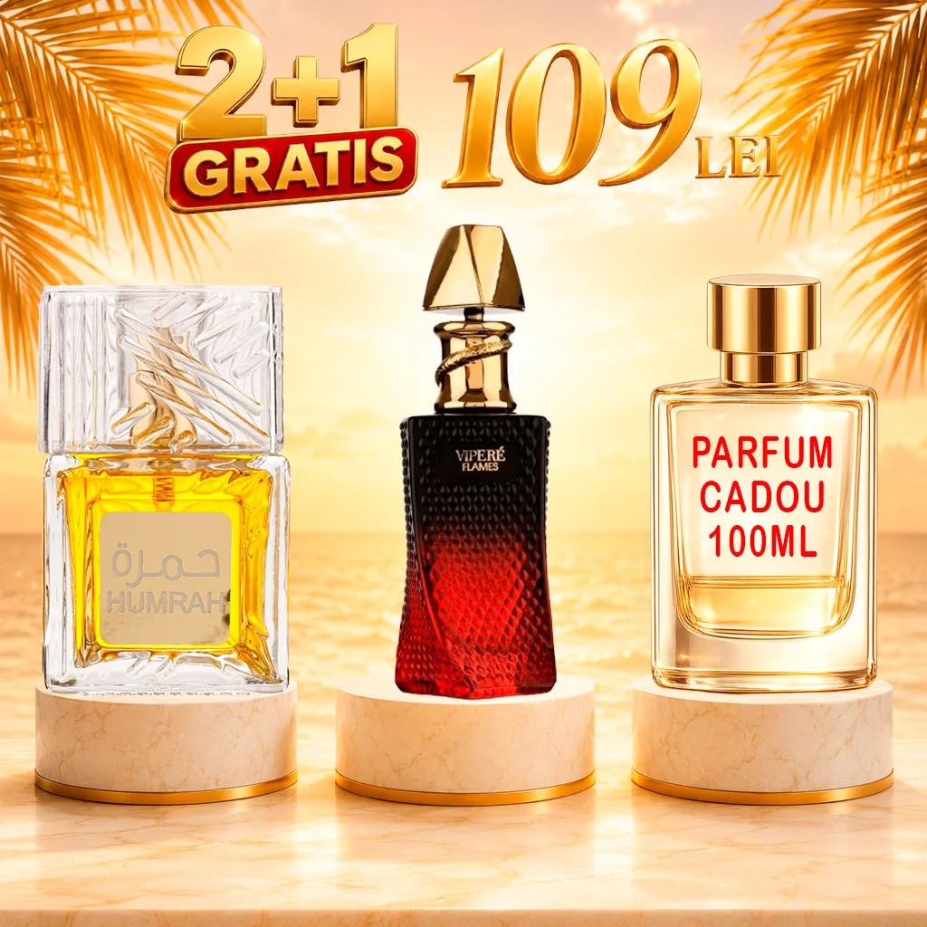 Pachet 3 Parfumuri + Vipere Flames + Humrah + 1 x Parfum Cadou