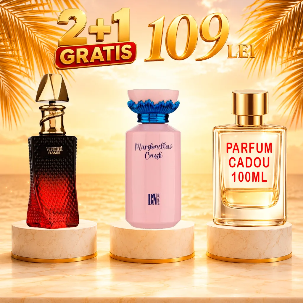 Pachet 3 Parfumuri + Vipere Flames + Marshmellow Crush + 1 x Parfum Cadou