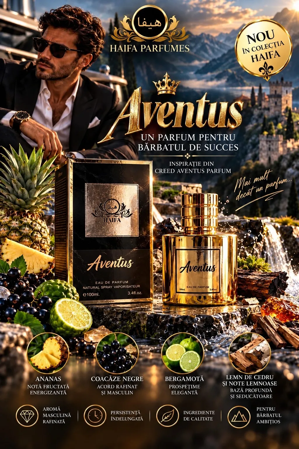 Parfum Arabesc  Aventus By Haifa Pafumes 100ml