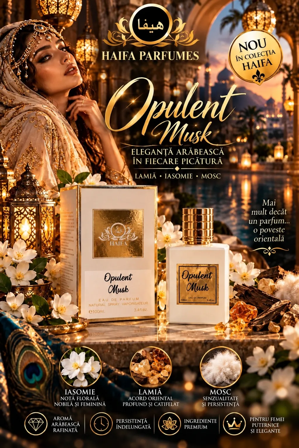 Parfum Arabesc  Opulent Musk By Haifa Pafumes 100ml