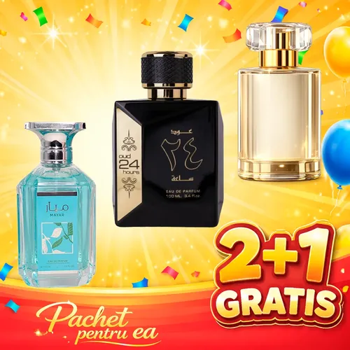 Pachet 3 Parfumuri Dama + Oud 24 + Mayar Natural + 1 x Parfum Cadou