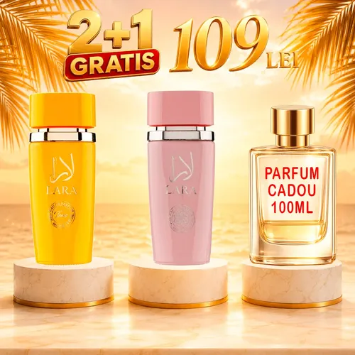 Pachet 3 Parfumuri + Lara Tous + Lara Pink + 1 x Parfum Cadou