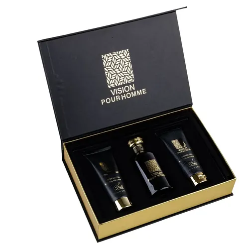 Set Cadou Masculin Leather Apa de Parfum + Gel De Dus + Lotiune de corp, Riiffs 100ml